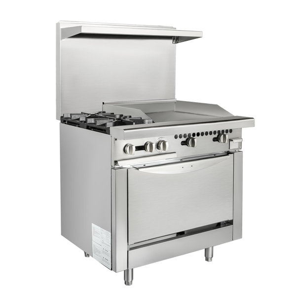 Hoccot Commercial Natural Gas Range Stove 39.37” with 2 Burners